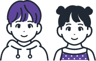 illustration two children boy and girl